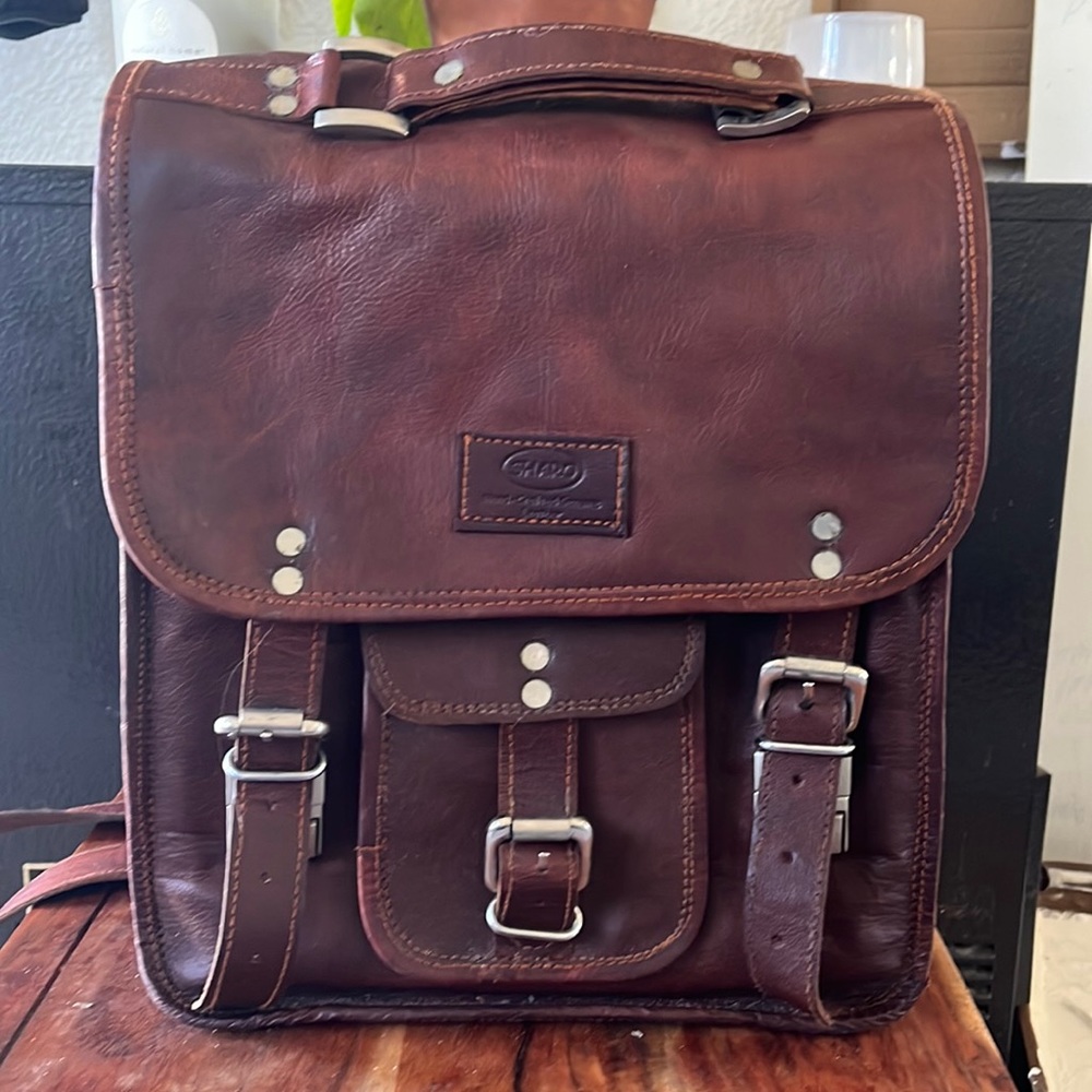 Sharp 3 in 1 Leather Messenger Bag